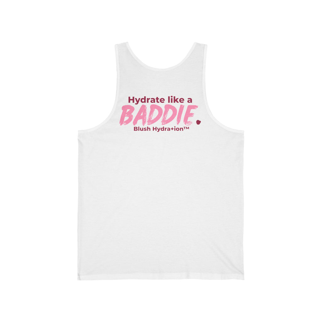 Blush Daddy Tank Top — "Hydrate like a Baddie" Graphic Fitness Tank