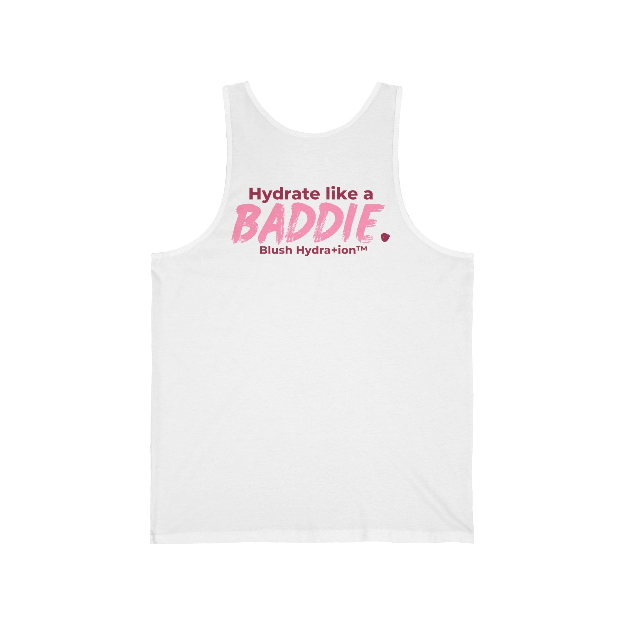 Blush Daddy Tank Top — "Hydrate like a Baddie" Graphic Fitness Tank
