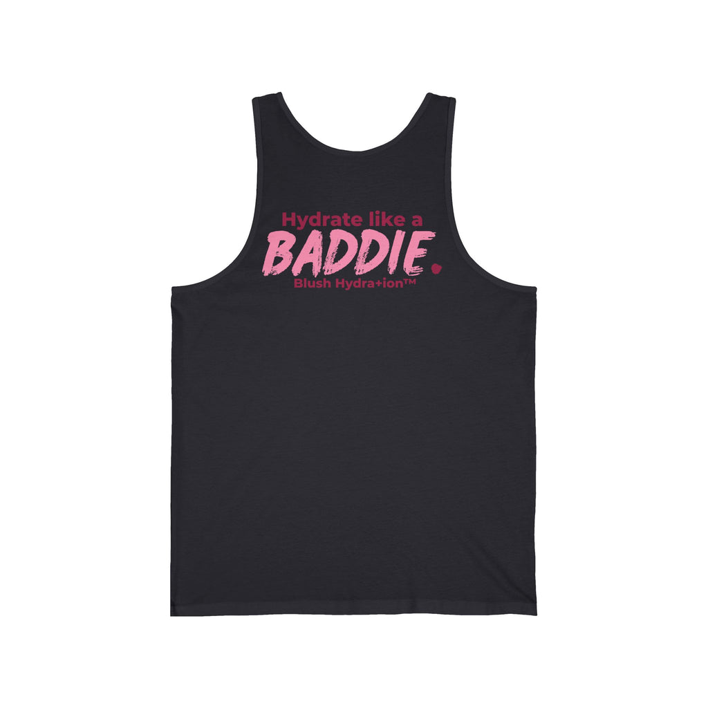 Blush Daddy Tank Top — "Hydrate like a Baddie" Graphic Fitness Tank